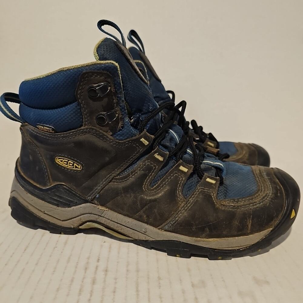 Keen Gypsum II Mid Hiking Boots Blue Gray Waterproof Lace Up Womens US 10